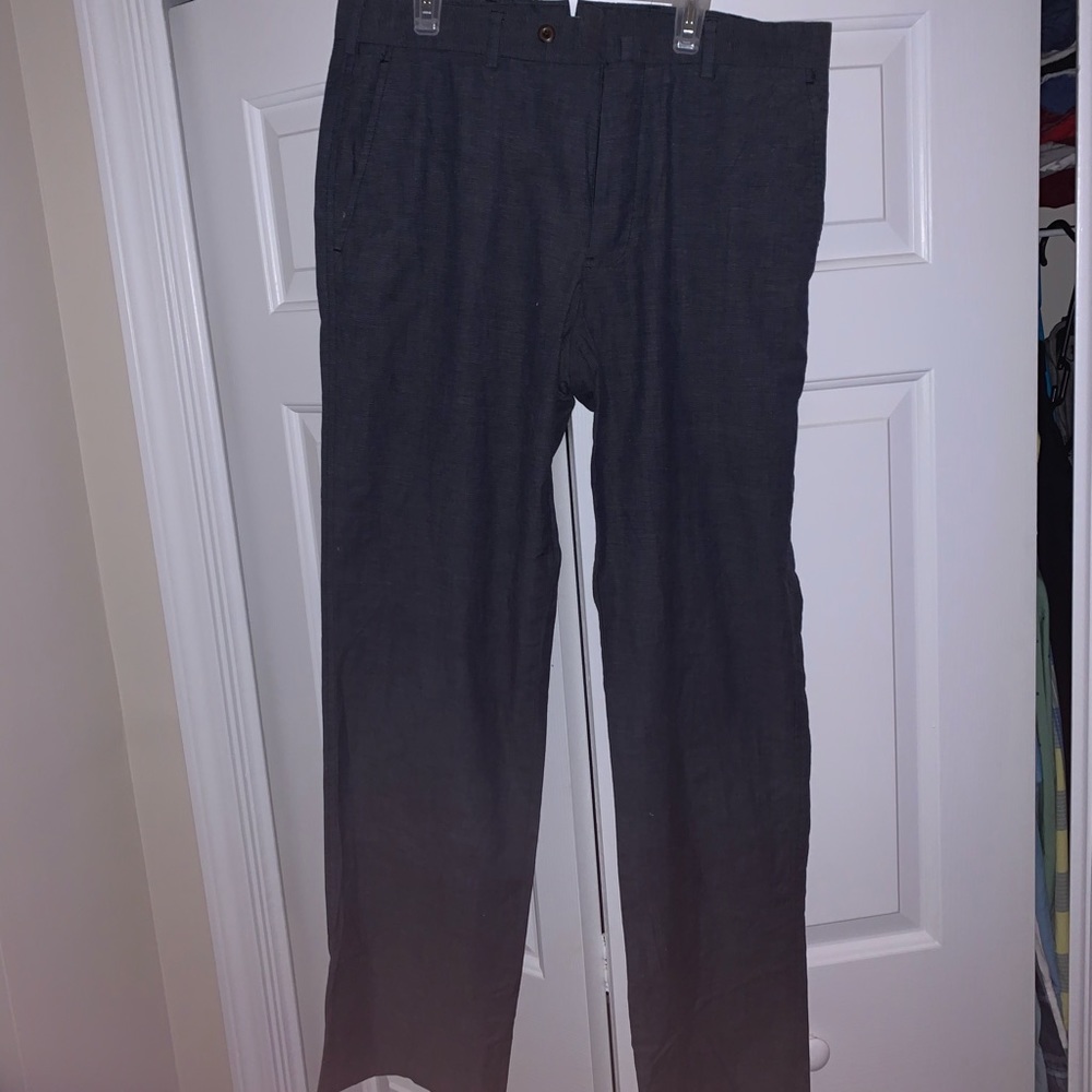 Brooks Brothers Dress Pants Fitzgerald Fit W34/L32 Blue Gray